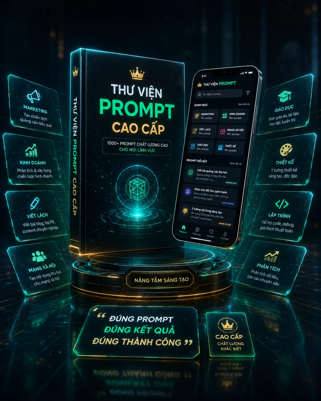 Bộ quà tặng: thư viện 30 câu hỏi AI và 20 prompt RTCF